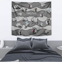 Jimothy The Raccoon Tapestry It's Ok To Be Weird Raccoons Cute Sketch Pattern