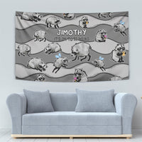 Jimothy The Raccoon Tapestry It's Ok To Be Weird Raccoons Cute Sketch Pattern
