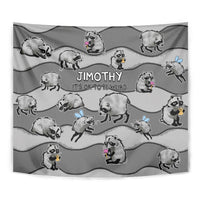 Jimothy The Raccoon Tapestry It's Ok To Be Weird Raccoons Cute Sketch Pattern