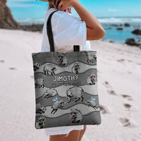 Jimothy The Raccoon Tote Bag It's Ok To Be Weird Raccoons Cute Sketch Pattern