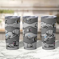 Jimothy The Raccoon Tumbler Cup It's Ok To Be Weird Raccoons Cute Sketch Pattern