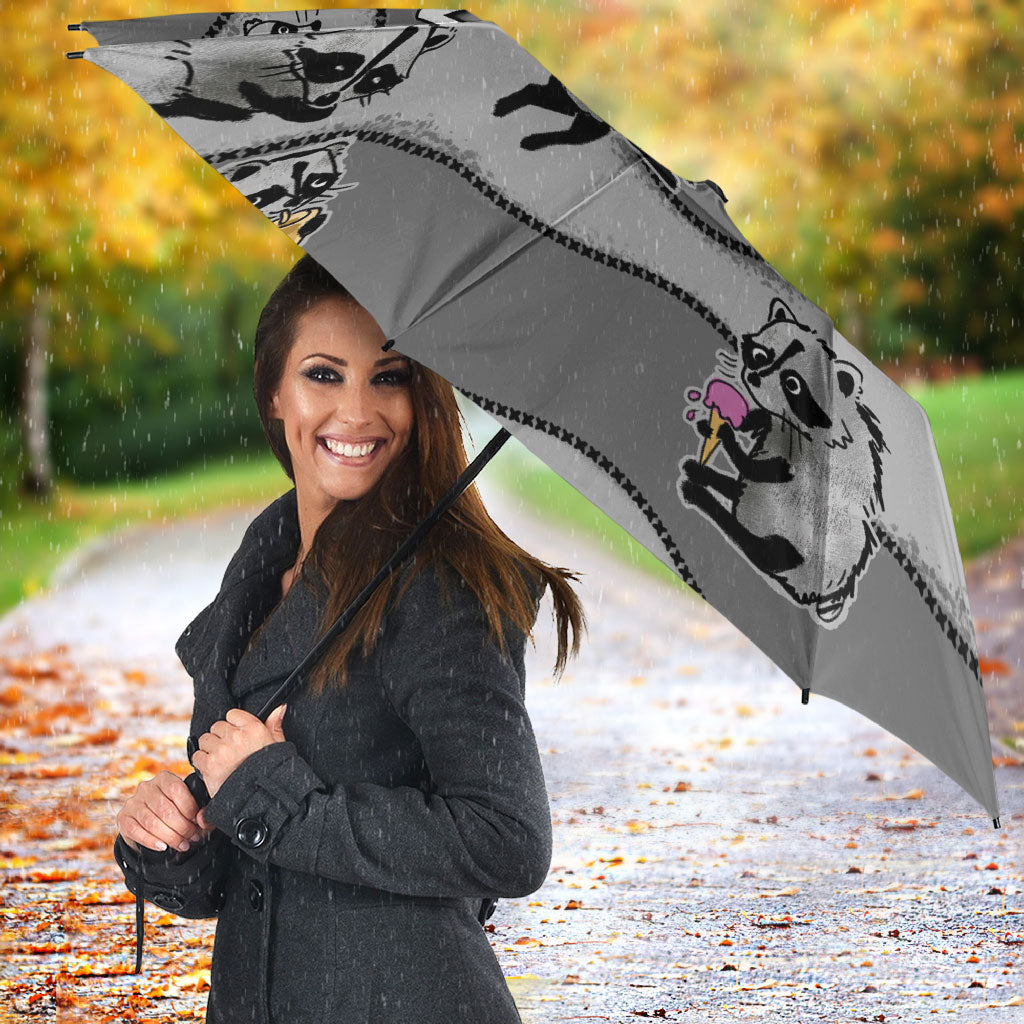 Jimothy The Raccoon Umbrella It's Ok To Be Weird Raccoons Cute Sketch Pattern