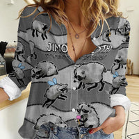 Jimothy The Raccoon Women Casual Shirt It's Ok To Be Weird Raccoons Cute Sketch Pattern