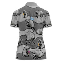 Jimothy The Raccoon Women Polo Shirt It's Ok To Be Weird Raccoons Cute Sketch Pattern