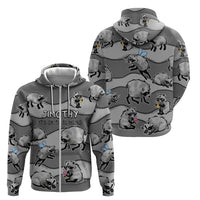 Jimothy The Raccoon Zip Hoodie It's Ok To Be Weird Raccoons Cute Sketch Pattern