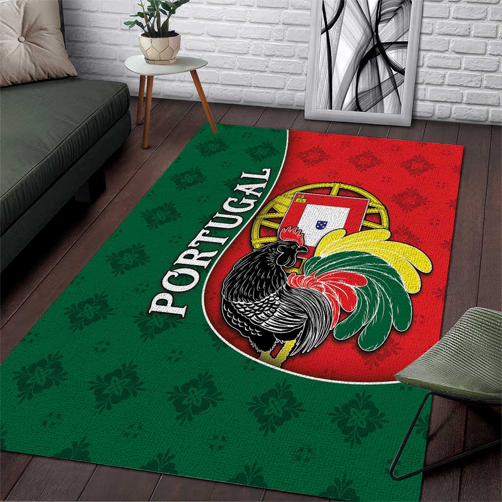 Portugal Area Rug Rooster With Coat Of Arms - Wonder Print Shop