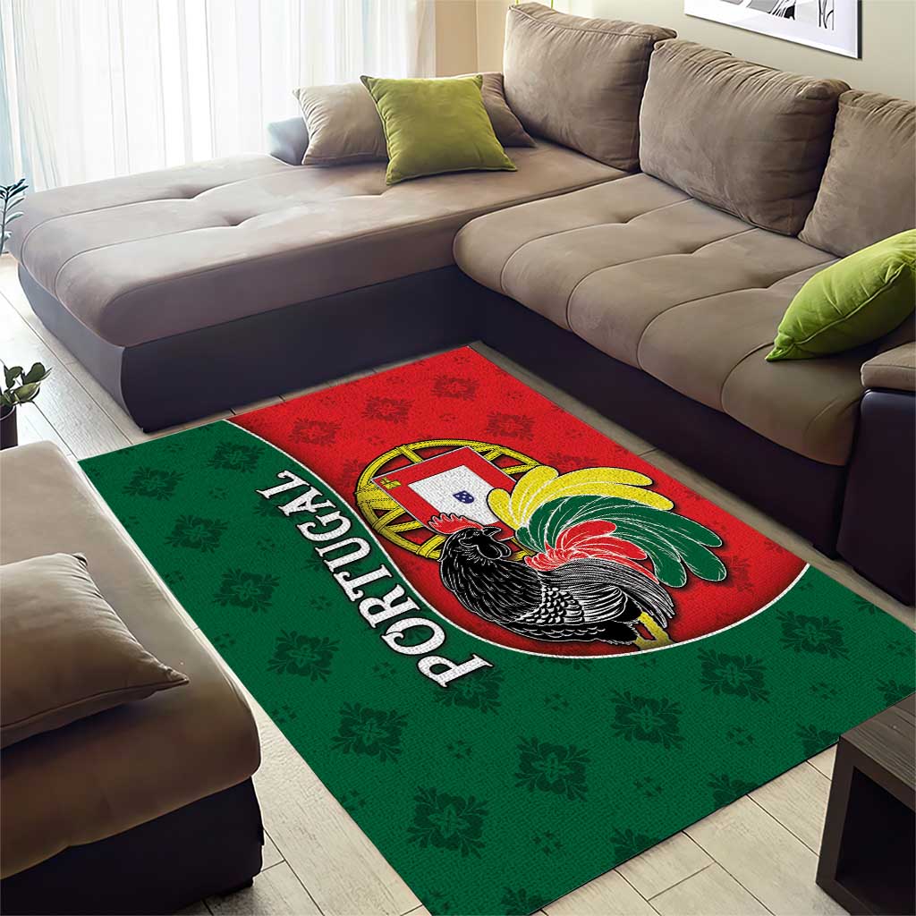 Portugal Area Rug Rooster With Coat Of Arms - Wonder Print Shop