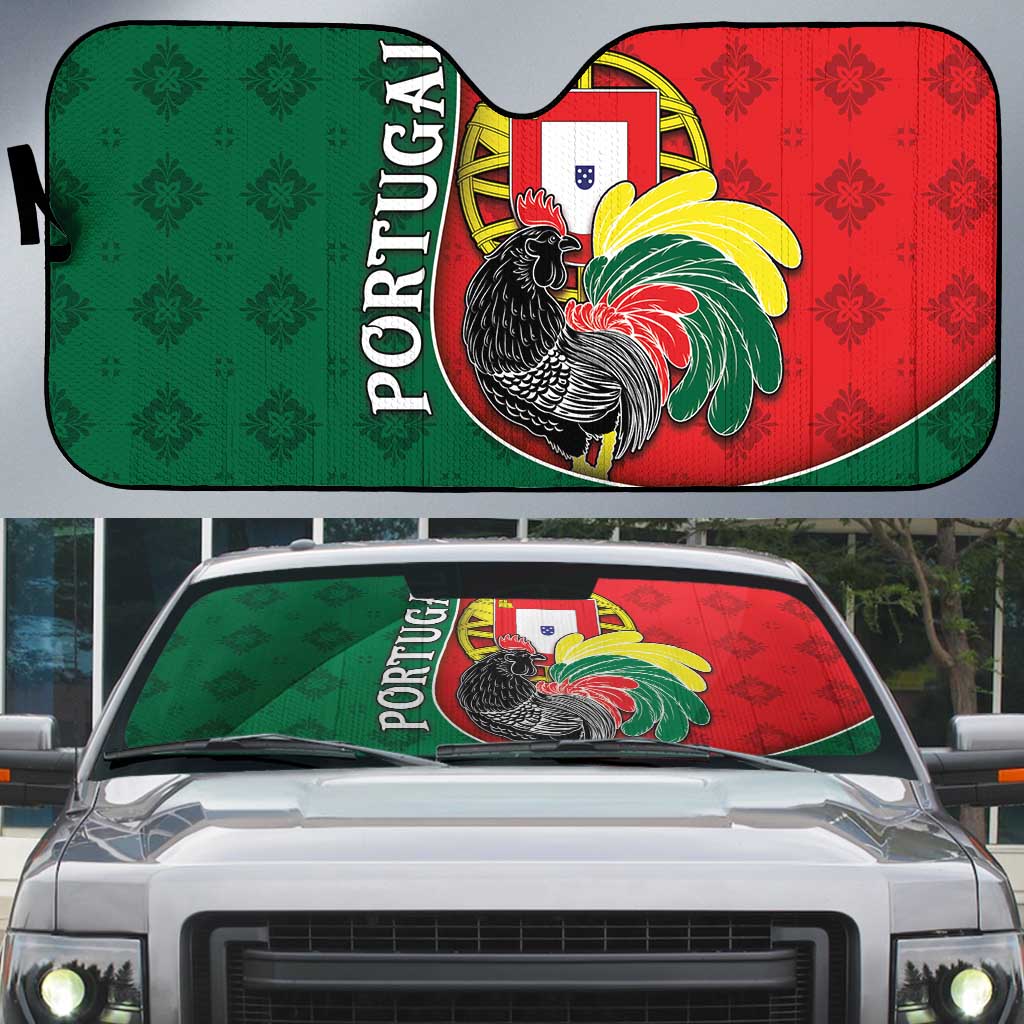 Portugal Auto Sun Shade Rooster With Coat Of Arms - Wonder Print Shop
