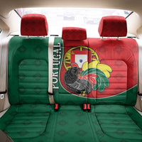 Portugal Back Car Seat Cover Rooster With Coat Of Arms - Wonder Print Shop