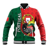 Personalized Portugal Baseball Jacket Rooster With Coat Of Arms - Wonder Print Shop