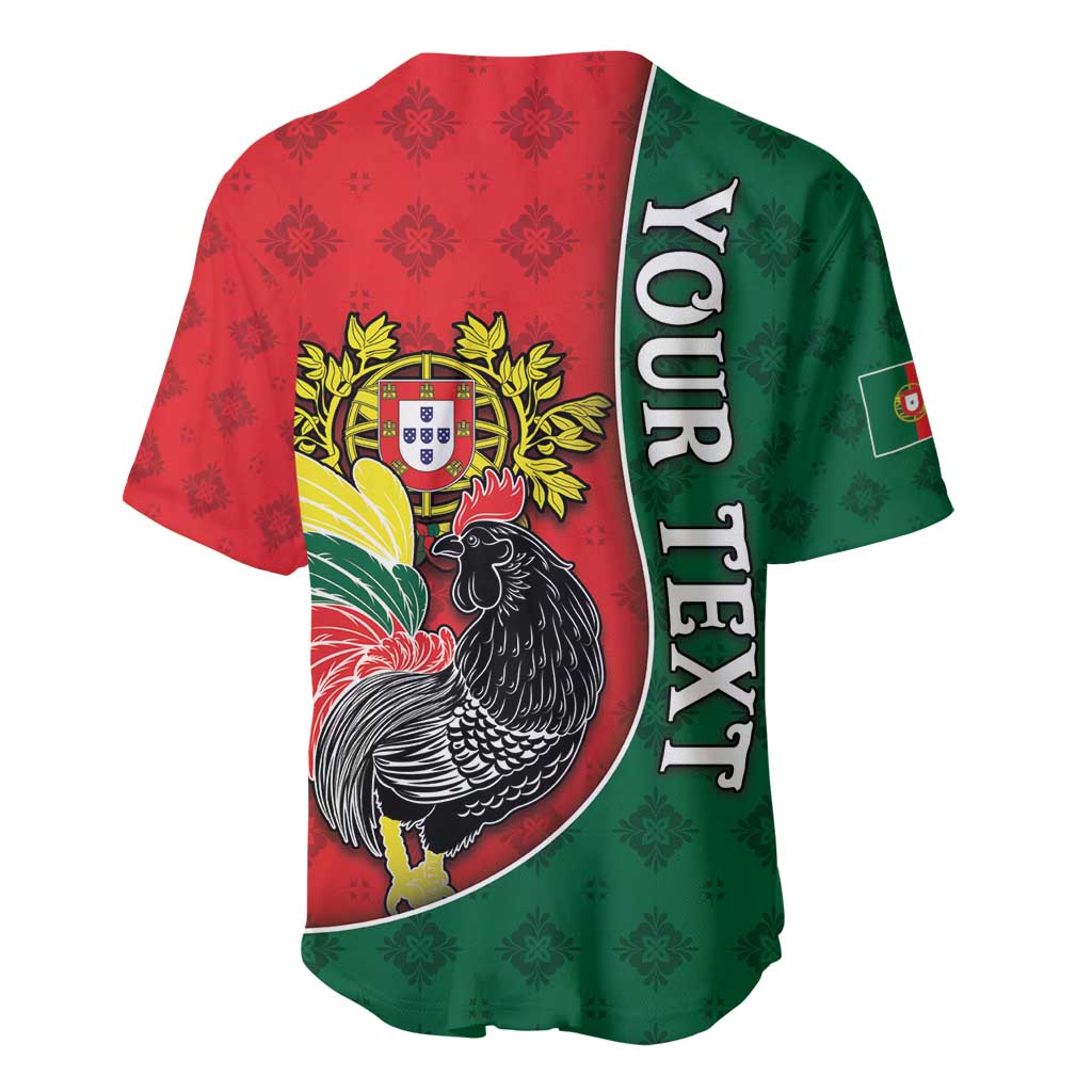 Personalized Portugal Baseball Jersey Rooster With Coat Of Arms - Wonder Print Shop