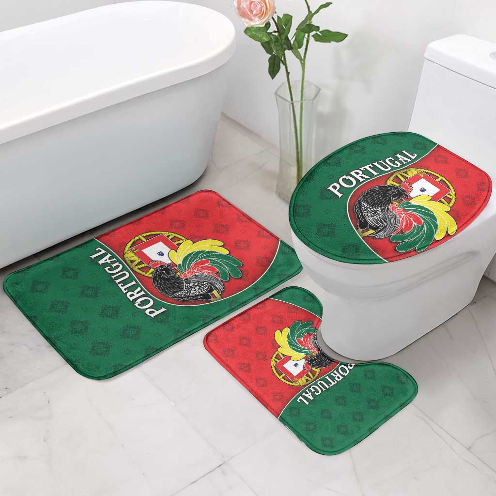 Portugal Bathroom Set Rooster With Coat Of Arms - Wonder Print Shop