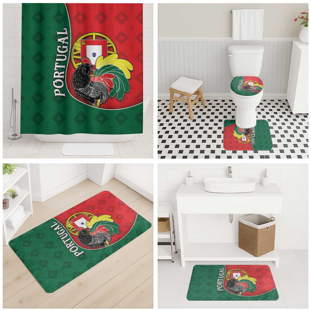 Portugal Bathroom Set Rooster With Coat Of Arms - Wonder Print Shop