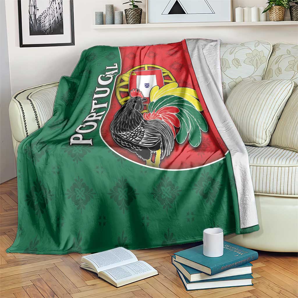 Portugal Blanket Rooster With Coat Of Arms - Wonder Print Shop