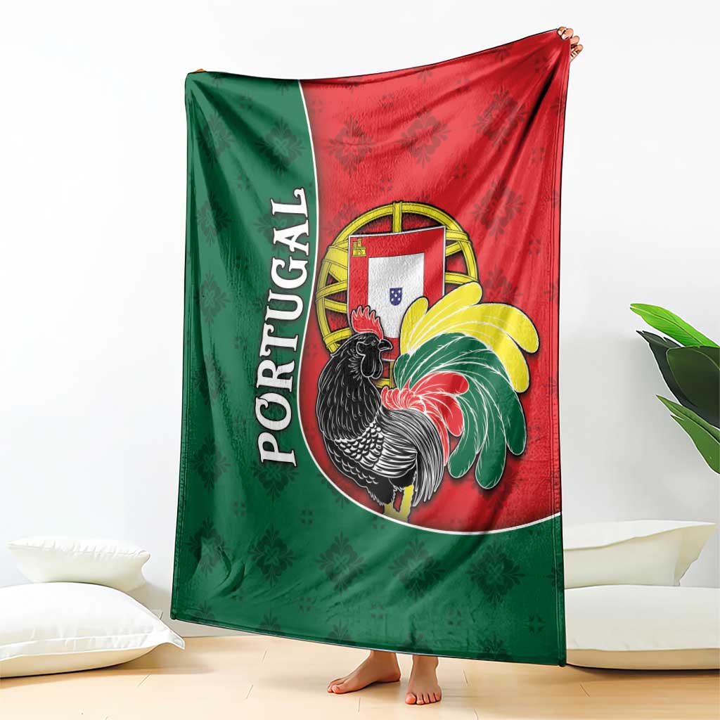 Portugal Blanket Rooster With Coat Of Arms - Wonder Print Shop