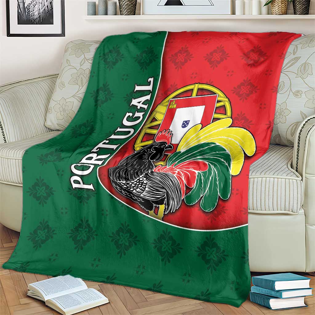 Portugal Blanket Rooster With Coat Of Arms - Wonder Print Shop