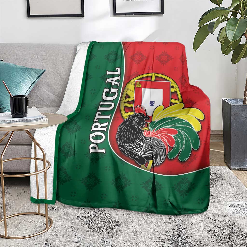 Portugal Blanket Rooster With Coat Of Arms - Wonder Print Shop