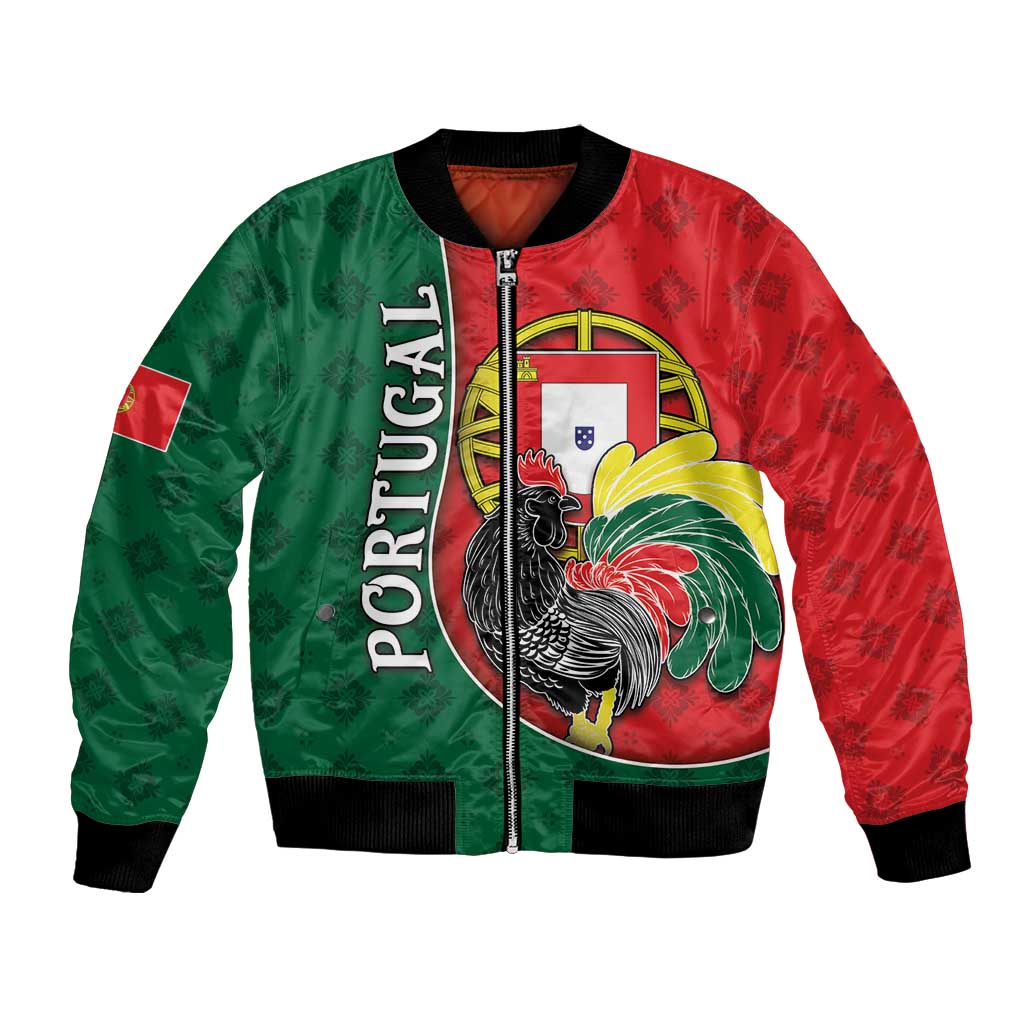 Personalized Portugal Bomber Jacket Rooster With Coat Of Arms - Wonder Print Shop
