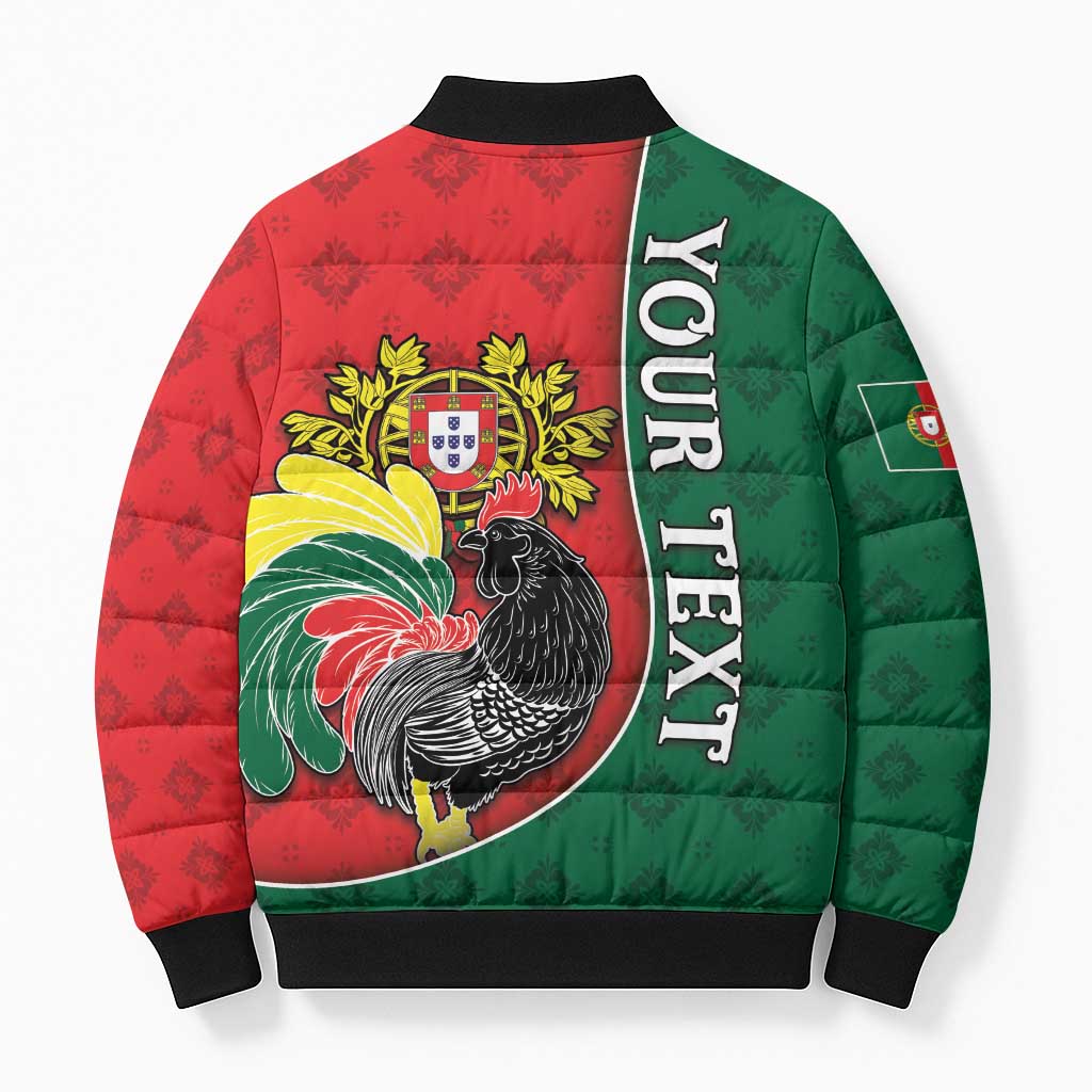 Personalized Portugal Bomber Puffer Jacket Rooster With Coat Of Arms - Wonder Print Shop