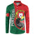 Personalized Portugal Button Sweatshirt Rooster With Coat Of Arms - Wonder Print Shop