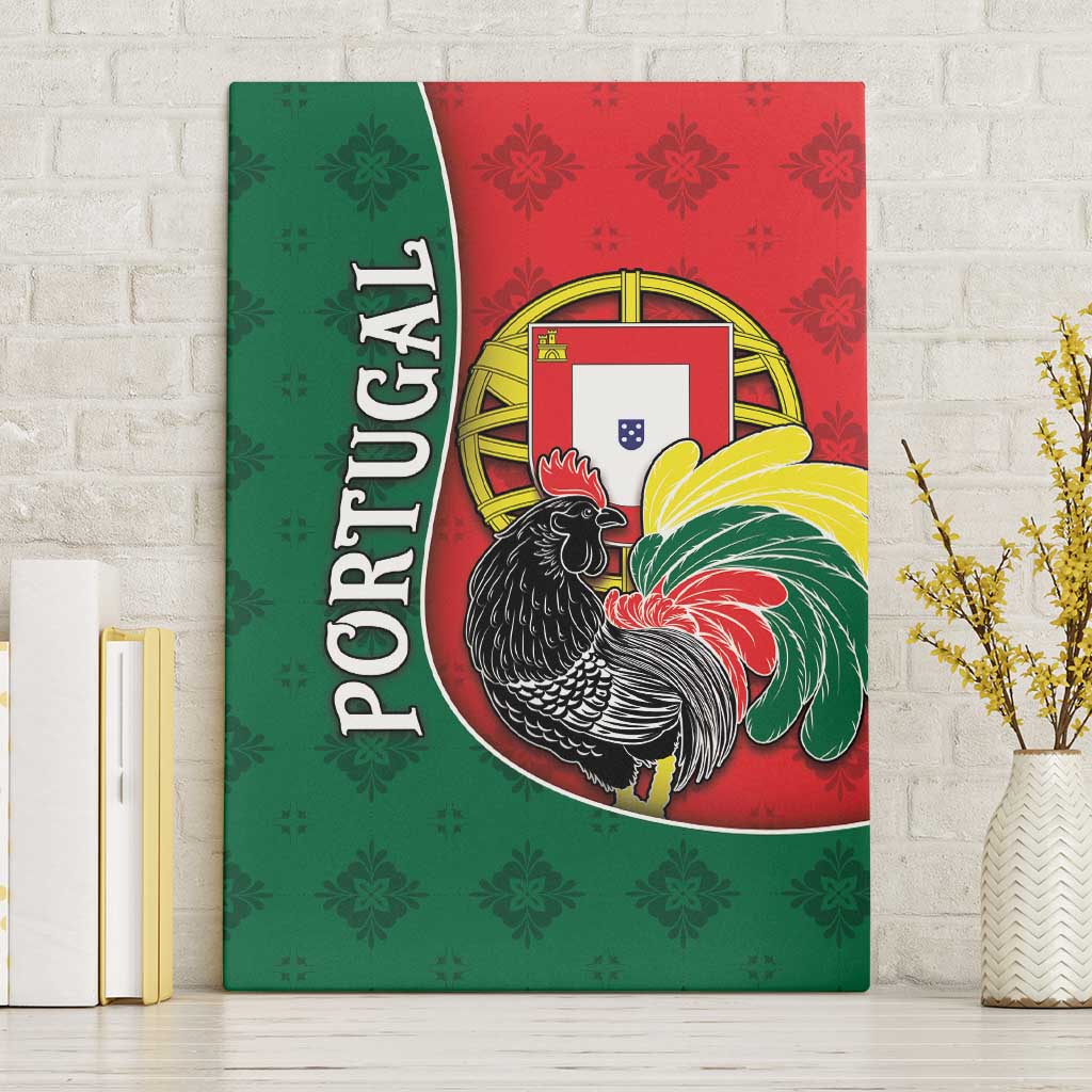 Portugal Canvas Wall Art Rooster With Coat Of Arms - Wonder Print Shop