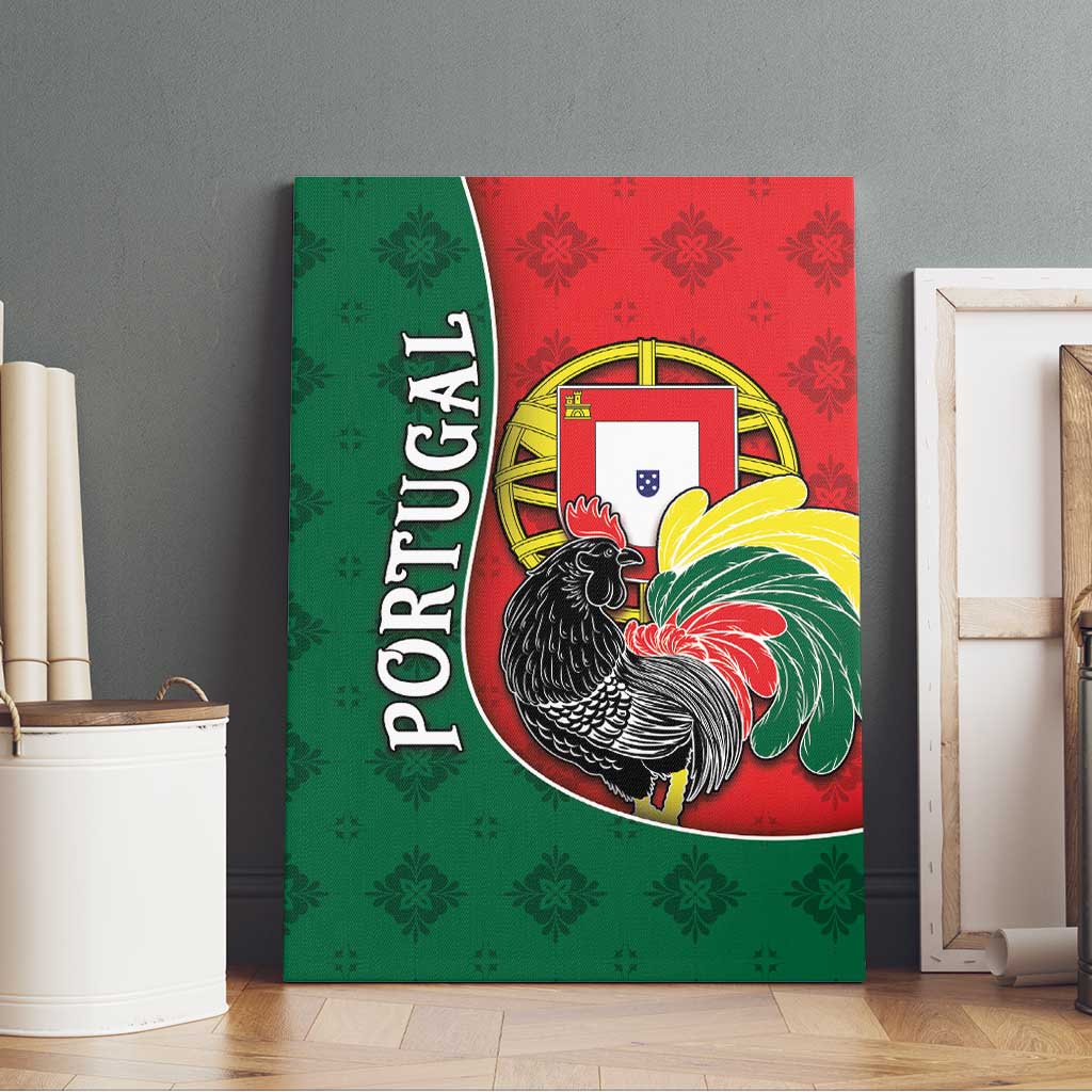 Portugal Canvas Wall Art Rooster With Coat Of Arms - Wonder Print Shop