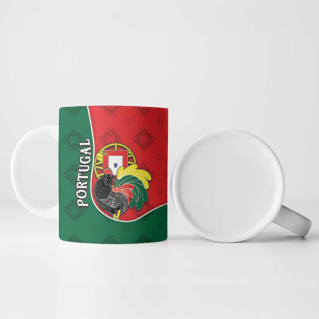 Personalized Portugal Ceramic Mug Rooster With Coat Of Arms - Wonder Print Shop
