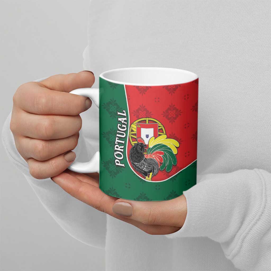 Personalized Portugal Ceramic Mug Rooster With Coat Of Arms - Wonder Print Shop