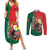 Personalized Portugal Couples Matching Summer Maxi Dress and Long Sleeve Button Shirt Rooster With Coat Of Arms - Wonder Print Shop
