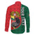 Personalized Portugal Family Matching Off The Shoulder Long Sleeve Dress and Hawaiian Shirt Rooster With Coat Of Arms - Wonder Print Shop