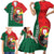 Personalized Portugal Family Matching Short Sleeve Bodycon Dress and Hawaiian Shirt Rooster With Coat Of Arms - Wonder Print Shop