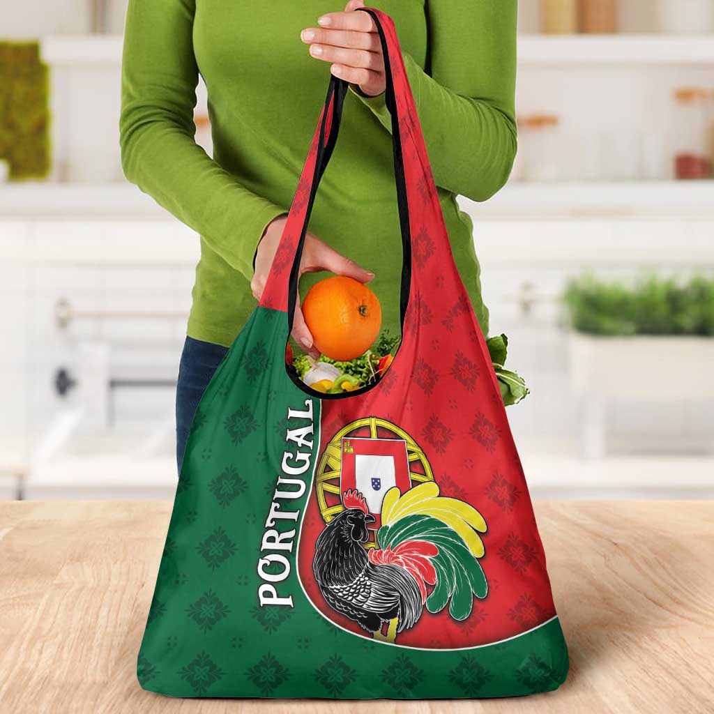 Portugal Grocery Bag Rooster With Coat Of Arms - Wonder Print Shop