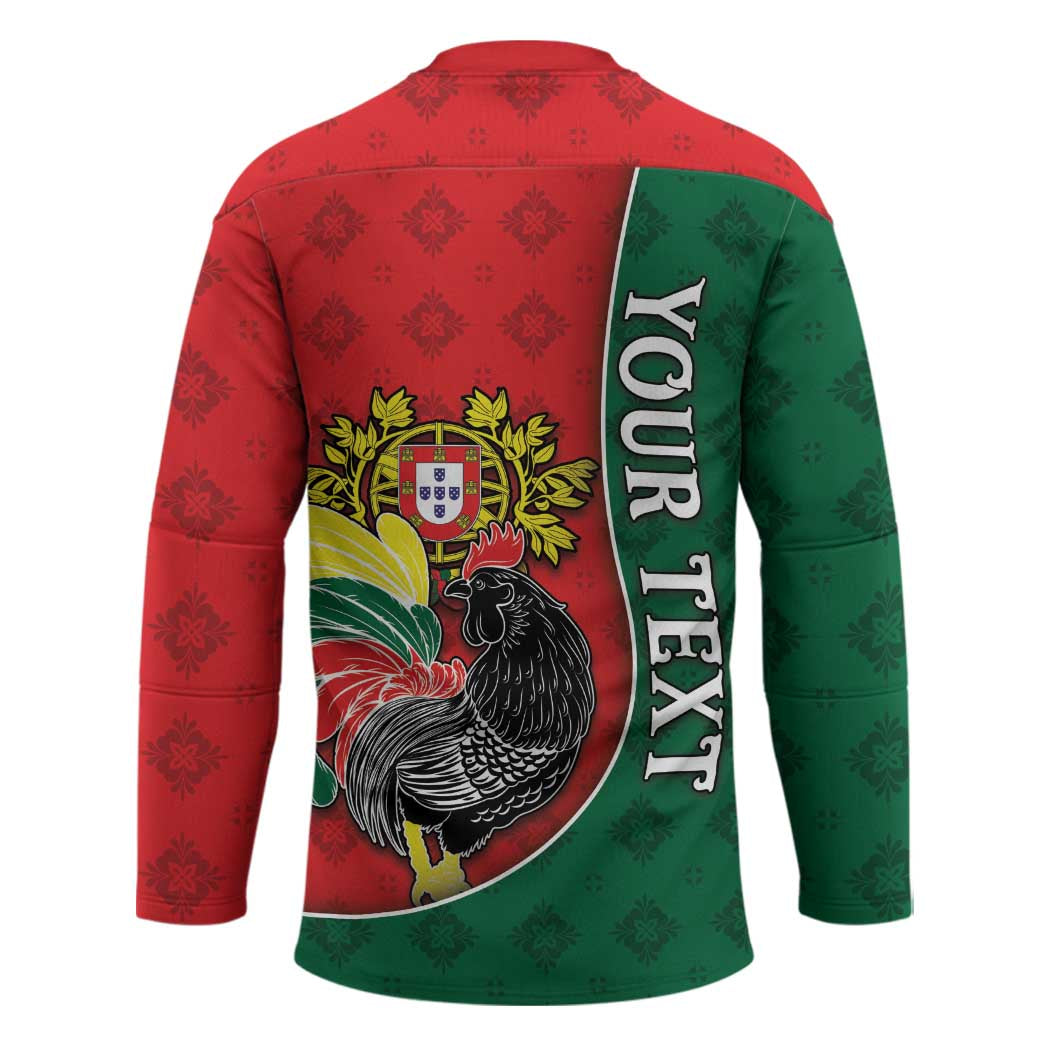 Personalized Portugal Hockey Jersey Rooster With Coat Of Arms - Wonder Print Shop
