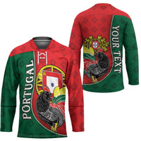 Personalized Portugal Hockey Jersey Rooster With Coat Of Arms - Wonder Print Shop