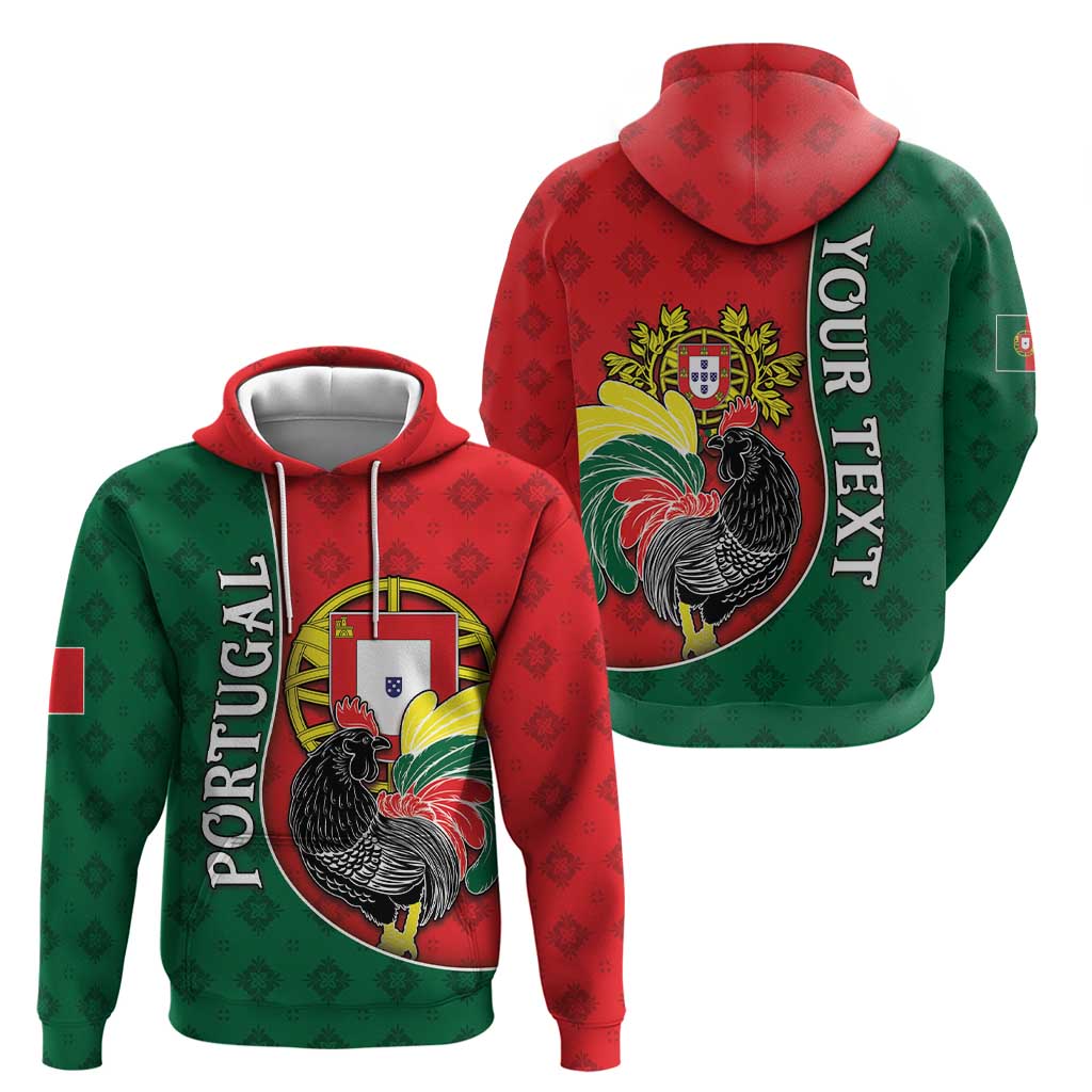 Personalized Portugal Hoodie Rooster With Coat Of Arms - Wonder Print Shop