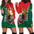 Personalized Portugal Hoodie Dress Rooster With Coat Of Arms - Wonder Print Shop