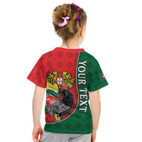Personalized Portugal Kid T Shirt Rooster With Coat Of Arms - Wonder Print Shop