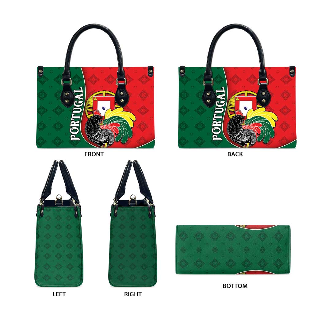 Portugal Leather Bag Rooster With Coat Of Arms - Wonder Print Shop