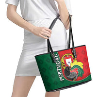 Portugal Leather Tote Bag Rooster With Coat Of Arms - Wonder Print Shop