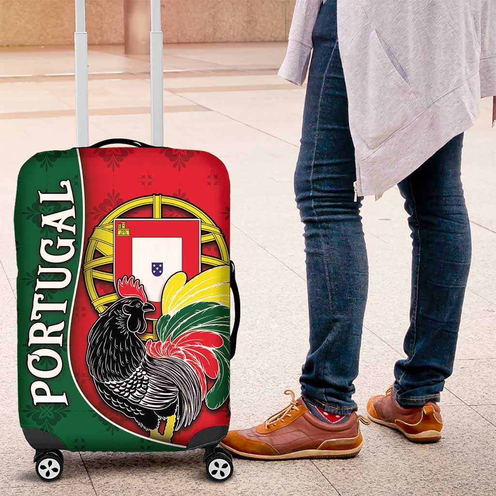 Portugal Luggage Cover Rooster With Coat Of Arms - Wonder Print Shop