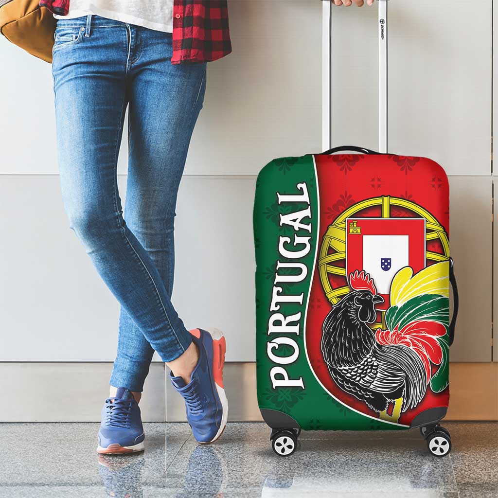 Portugal Luggage Cover Rooster With Coat Of Arms - Wonder Print Shop