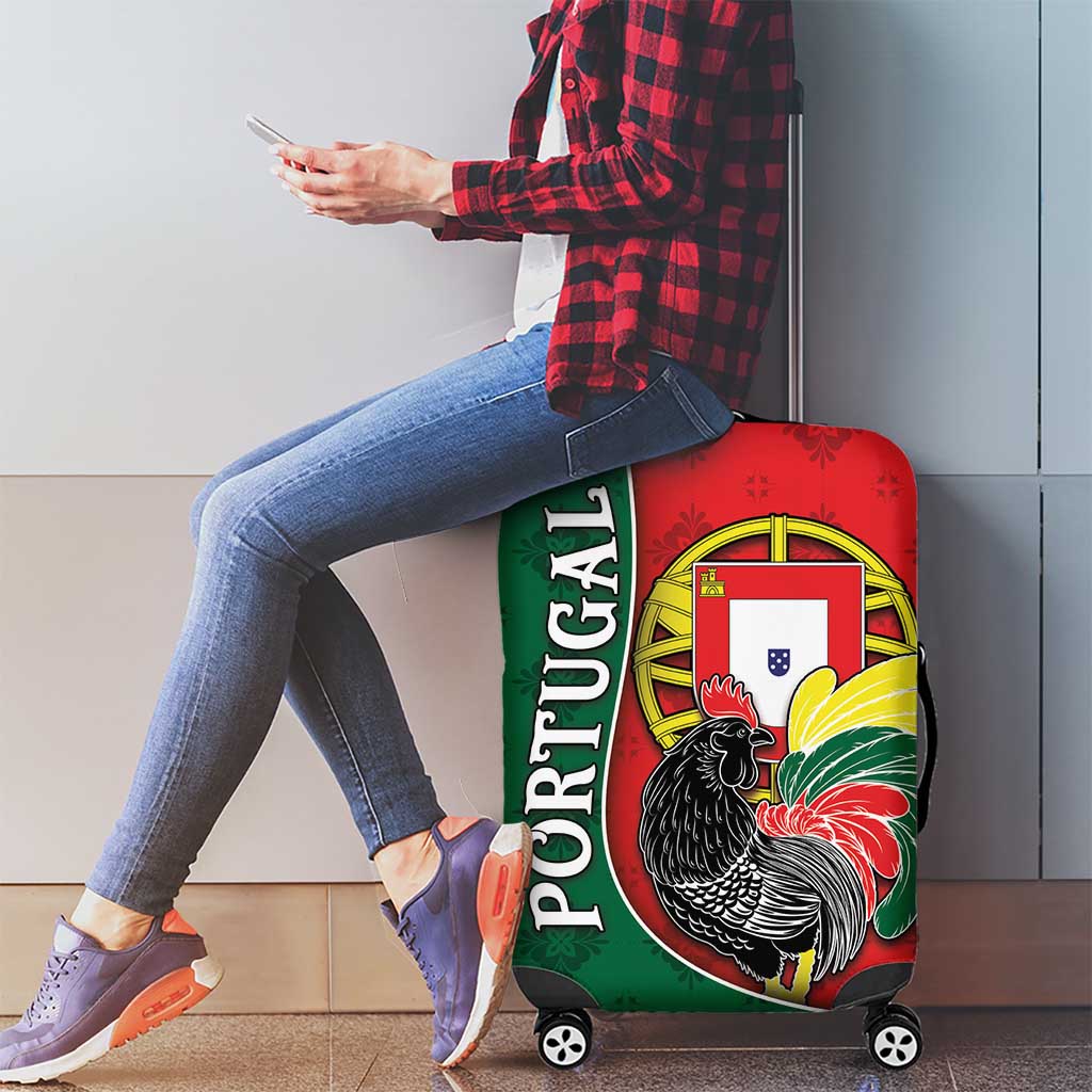 Portugal Luggage Cover Rooster With Coat Of Arms - Wonder Print Shop