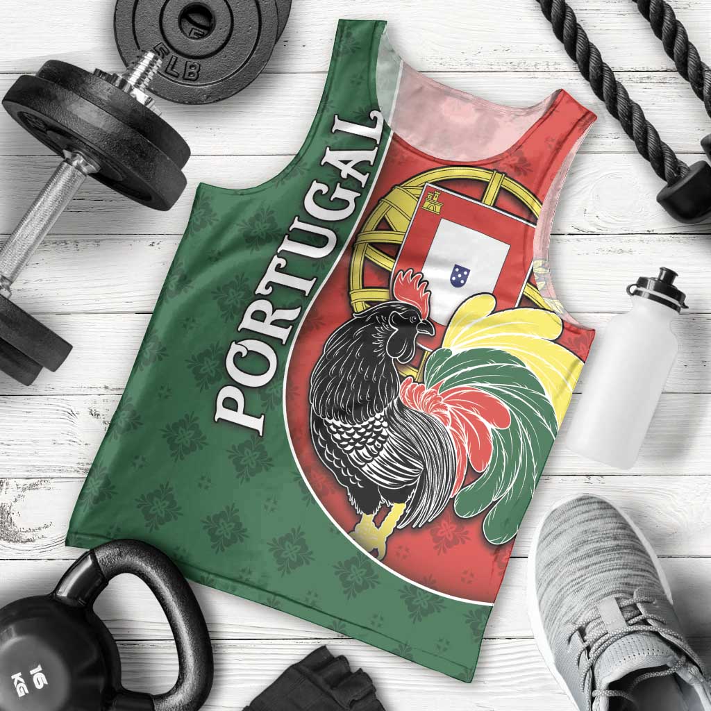 Personalized Portugal Men Tank Top Rooster With Coat Of Arms - Wonder Print Shop