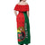Personalized Portugal Off Shoulder Maxi Dress Rooster With Coat Of Arms - Wonder Print Shop