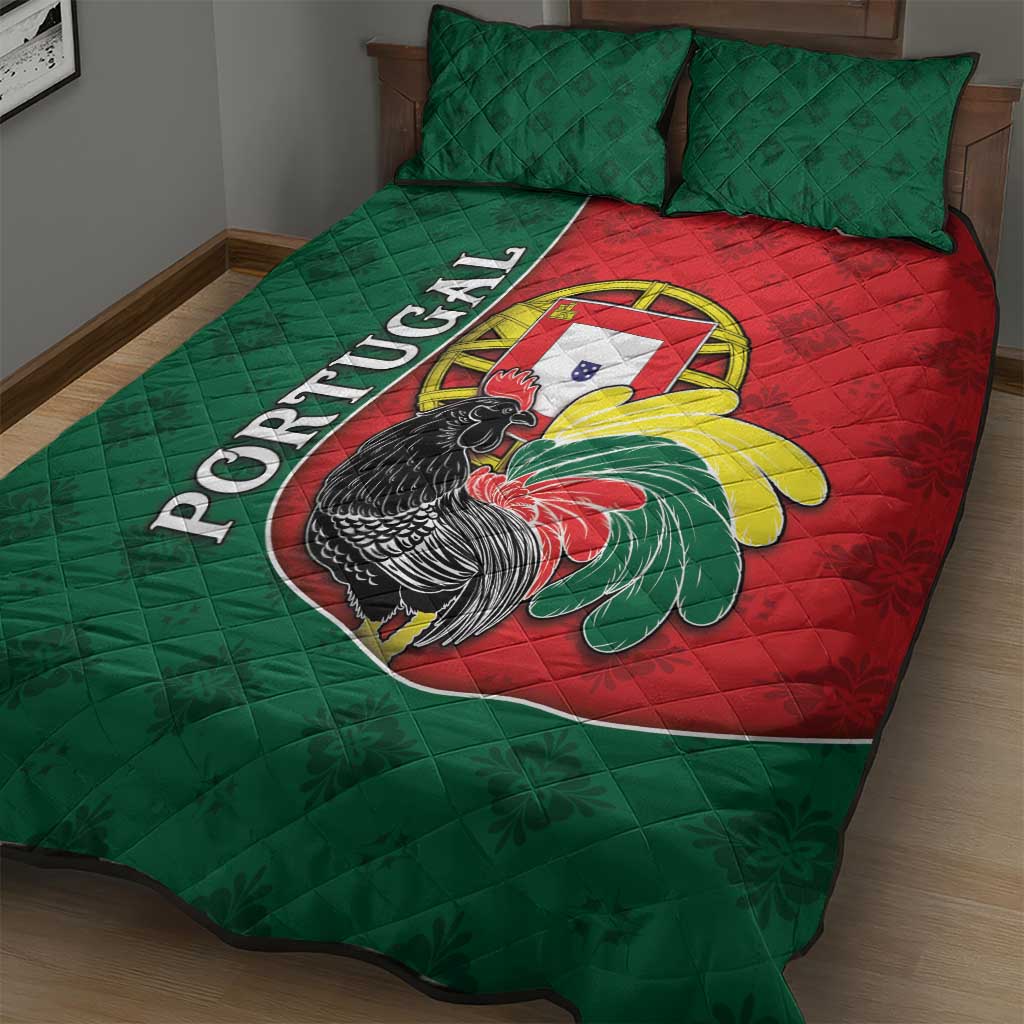 Portugal Quilt Bed Set Rooster With Coat Of Arms - Wonder Print Shop