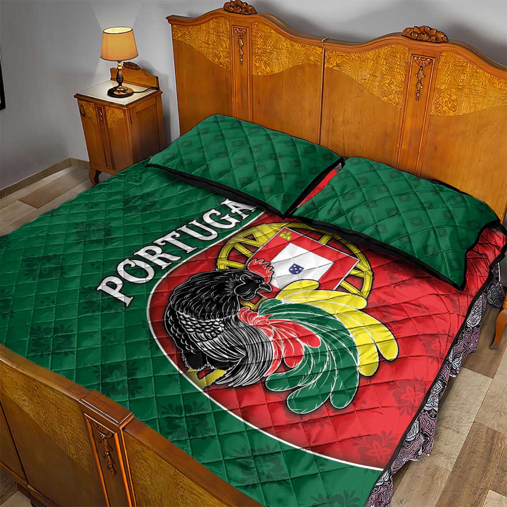 Portugal Quilt Bed Set Rooster With Coat Of Arms - Wonder Print Shop