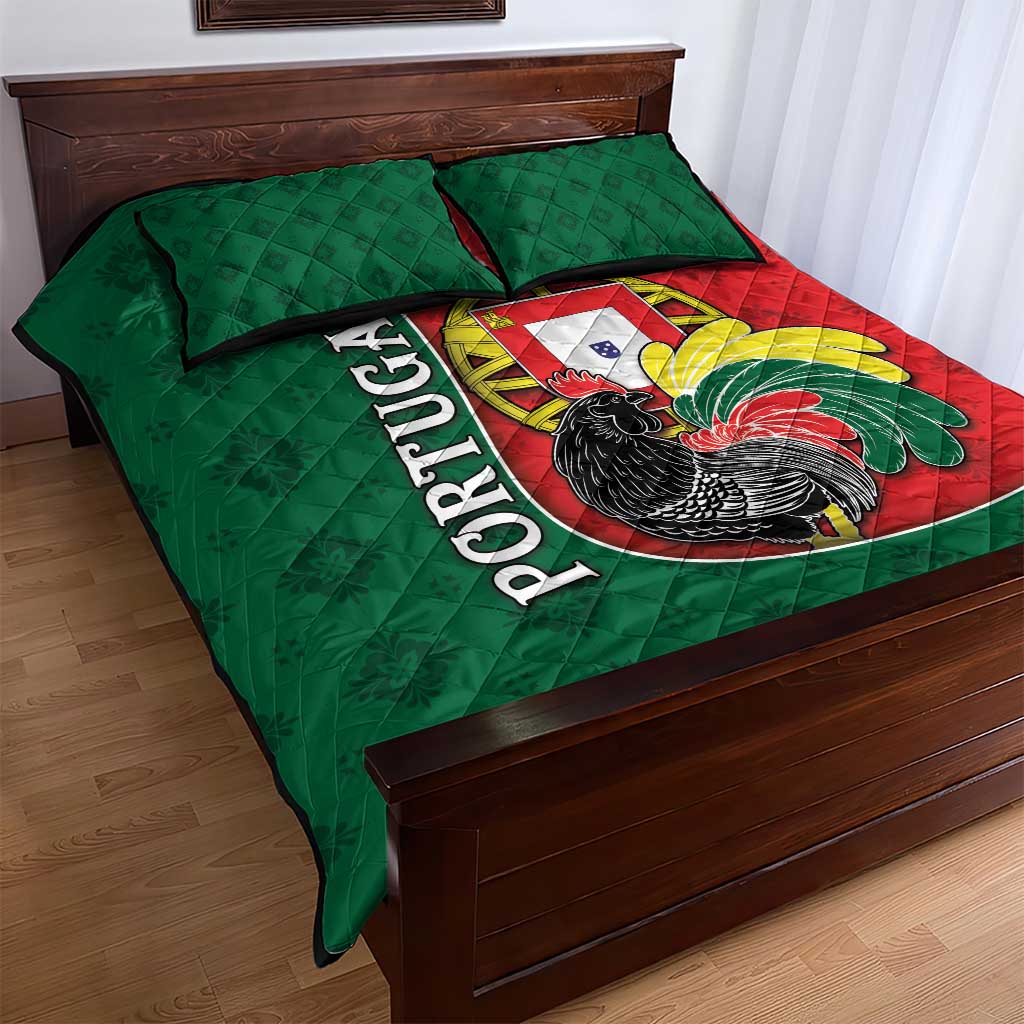 Portugal Quilt Bed Set Rooster With Coat Of Arms - Wonder Print Shop