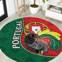 Portugal Round Carpet Rooster With Coat Of Arms - Wonder Print Shop