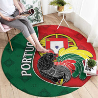 Portugal Round Carpet Rooster With Coat Of Arms - Wonder Print Shop