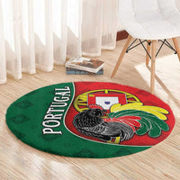 Portugal Round Carpet Rooster With Coat Of Arms - Wonder Print Shop